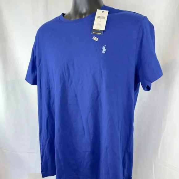 NEW Polo Ralph Lauren T-Shirt Short Sleeves Classic Fit Pony Logo Mens Blue L - Picture 2 of 6